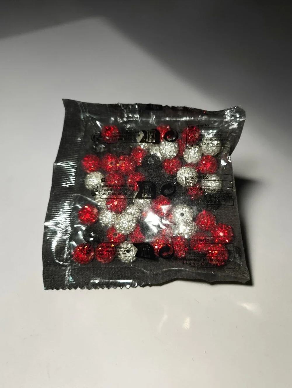 Nwor Craft Bead Mixes - Red & Silver Decorative Beads - Picture 3 of 4